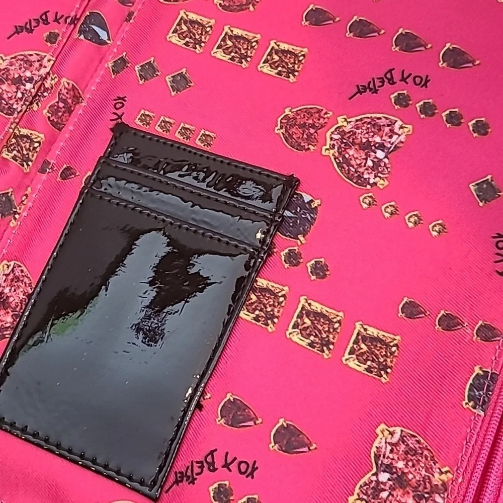 Betsey Johnson Black Heart-Quilted Case
